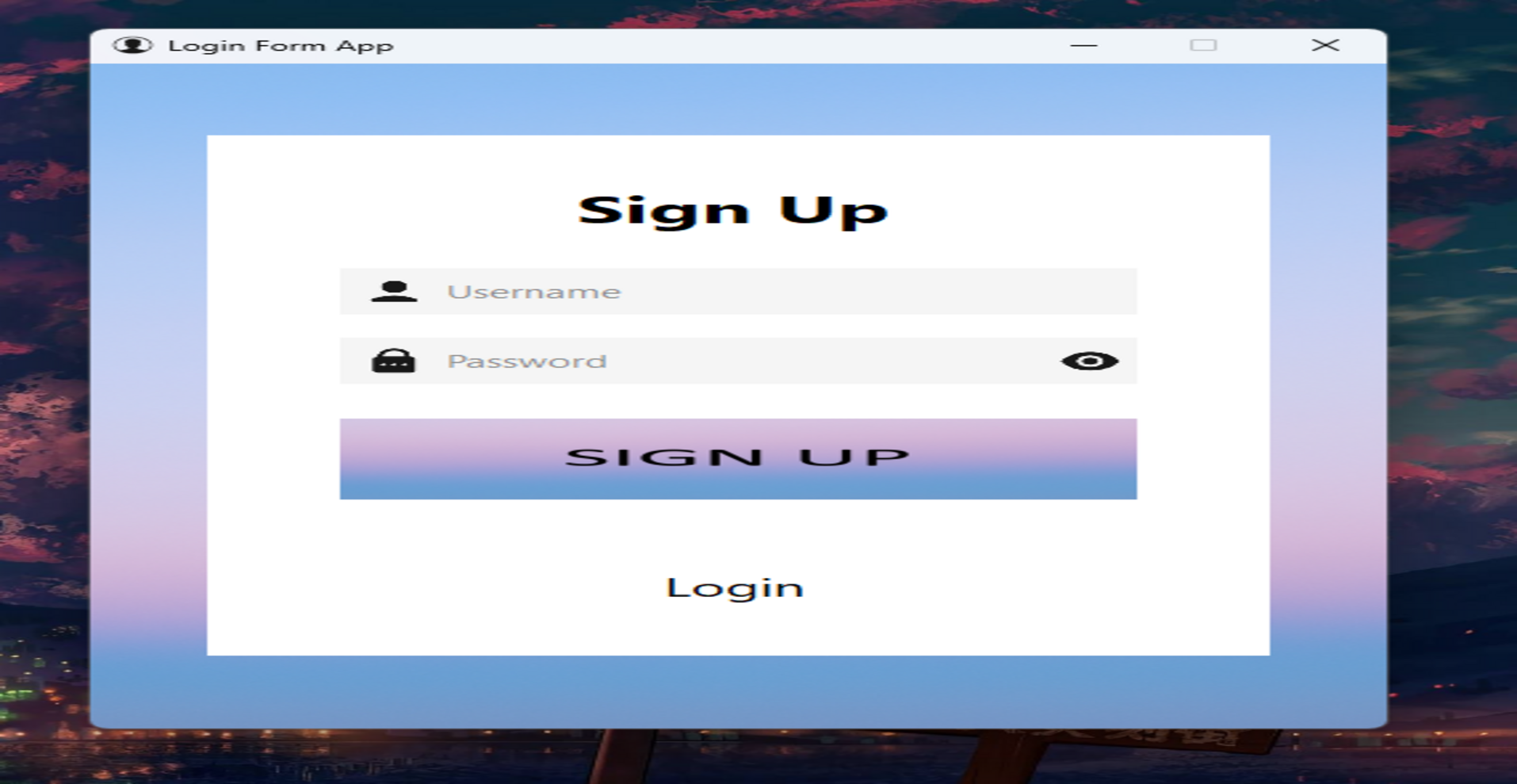 Login Form App